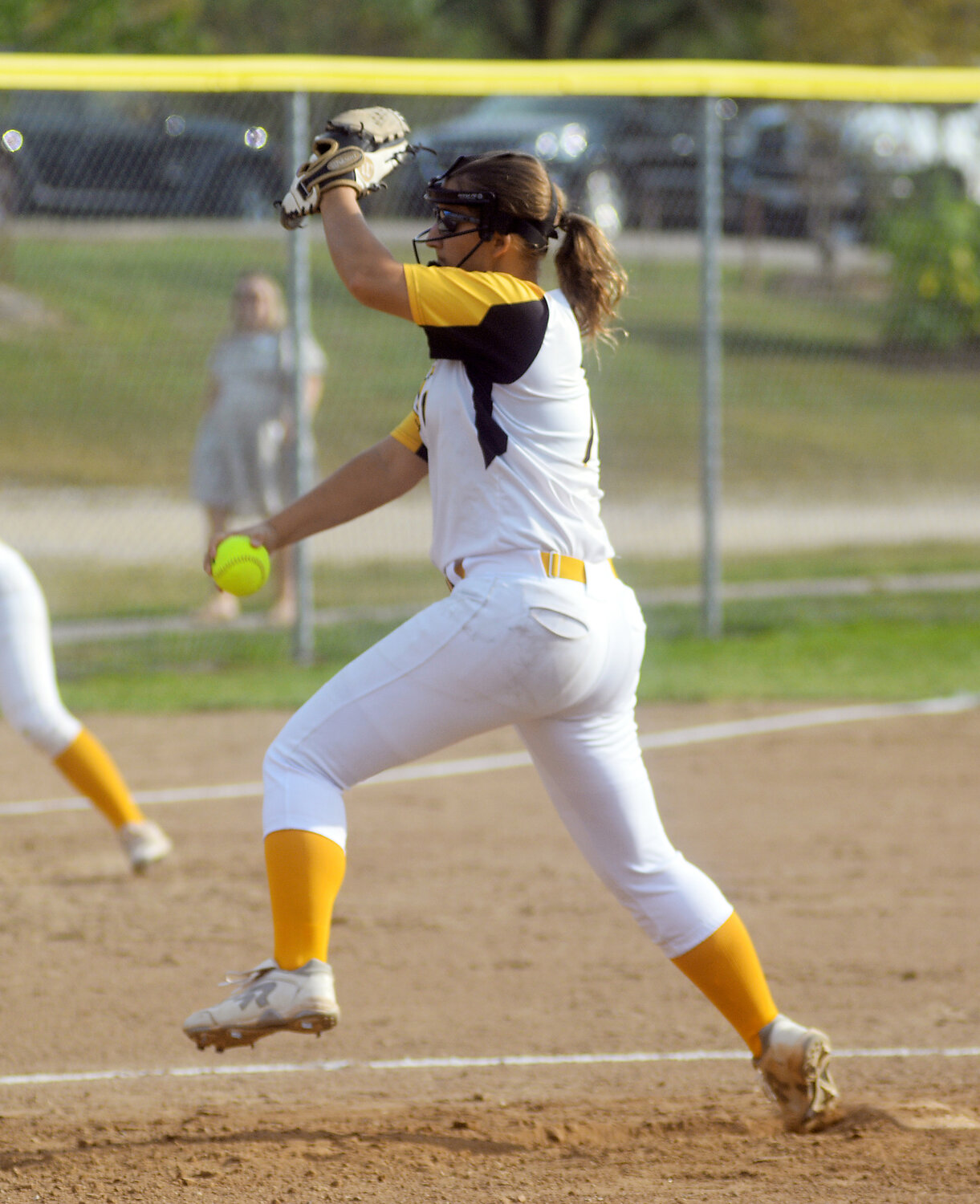 Simmons also helped the Lady Eagles win two district championships and two GVC titles during her time in the pitching circle.